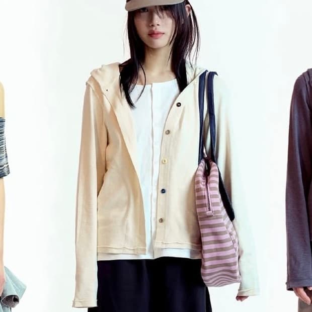 코이세이오 투폴드 버튼업 후드 아이보리