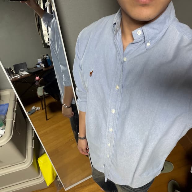 폴로 스카이블루 셔츠 