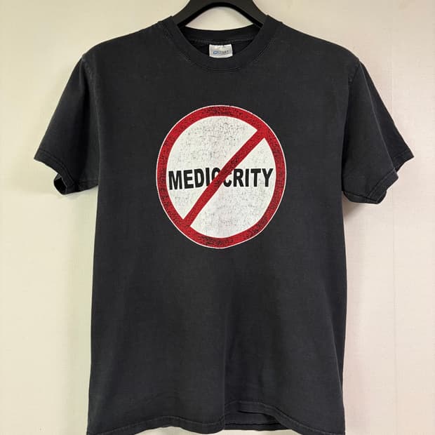 00s No Mediocrity 빈티지 반팔 티셔츠