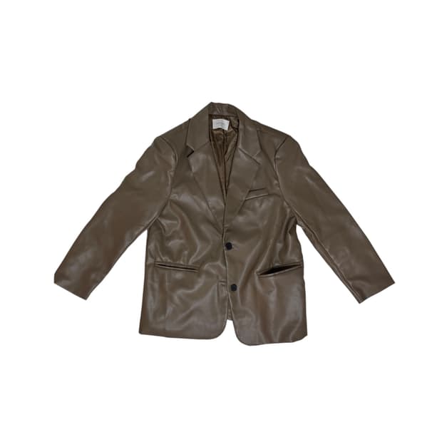 TheOpenProduct 토프브라운 비건레더 자켓