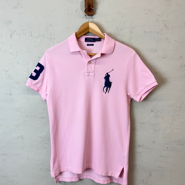 폴로랄프로렌 치프키프 빅포니 핑크 반팔 카라티