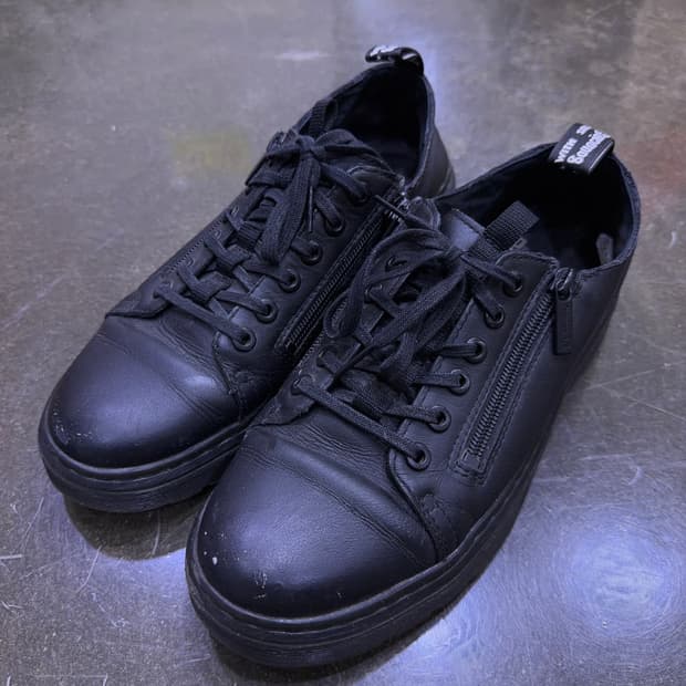 닥터마틴 단테 블랙 레더 지퍼 스니커즈 260