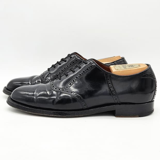 Alden 알든 993 쉘 코도반 새들슈즈 블랙 (8D)