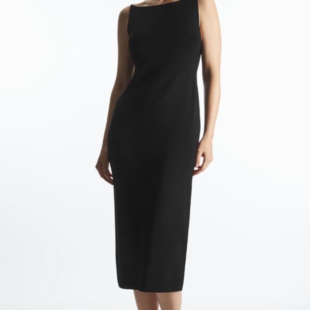 COS 코스 미디 슬립 니트 원피스