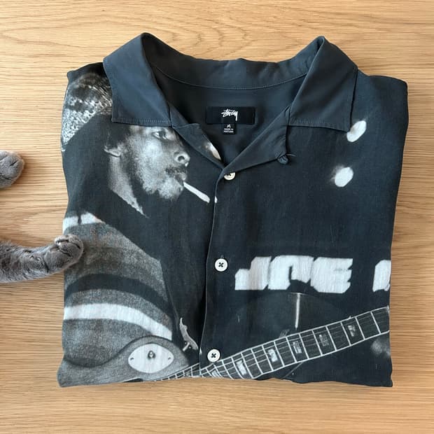 Stussy 스투시 블랙 프린팅 코튼 셔츠