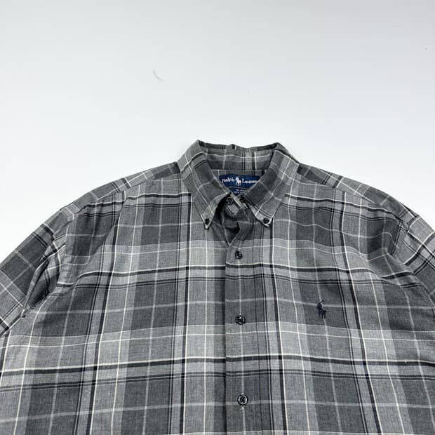 폴로 랄프로렌 포니 재팬 차콜 체크셔츠 (L)