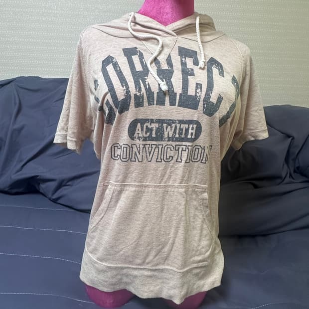 빈티지 너드 후드 반팔티