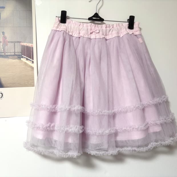 빈티지 메조피아노 히메갸루 러블리 핑크 샤스커트