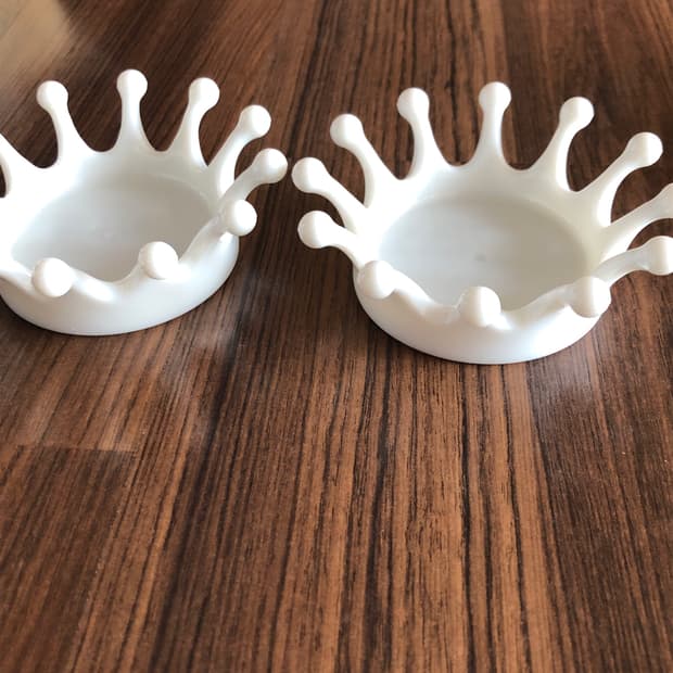 컵받침대, 악세사리 트레이 오브제 크라운 밀크 우유 왕관 키덜트 홈카페