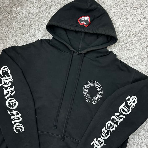 [XL] 정품 크롬하츠 매티보이 홀스슈 후드 블랙