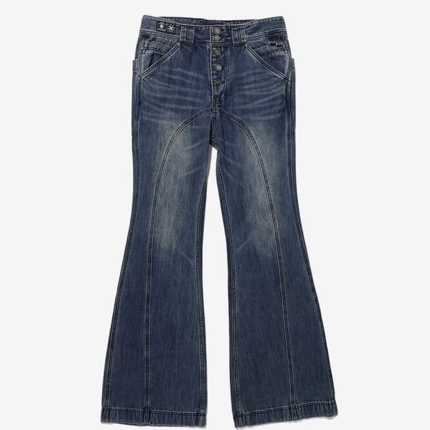 [L] 오퍼스0012 HAZE FLARE DENIM PANTS INDIG