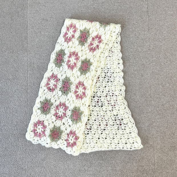 뜨개 모티브 크로쉐 머플러