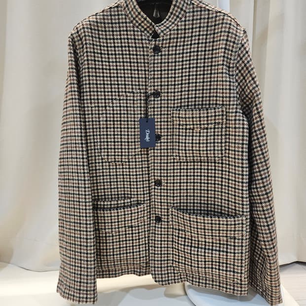 새 상품) 드레익스 체크 트위드 아티스트 초어 자켓 40