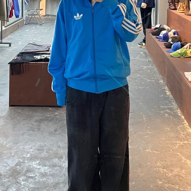 아디다스 파이어버드 블루 트랙탑 져지 H1214