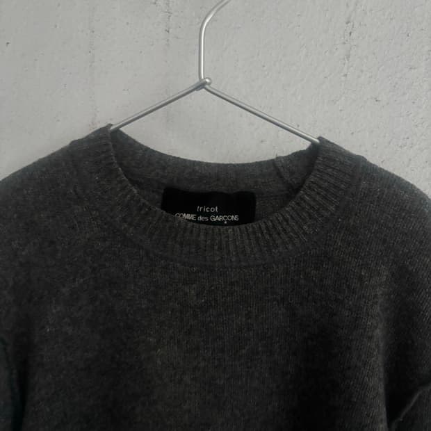 꼼데가르송 트리콧 그레이 니트
