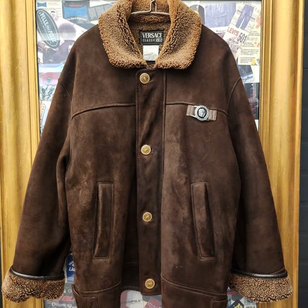 90s 초기베르사체 클래식 V2 스웨이드 시어링 무스탕