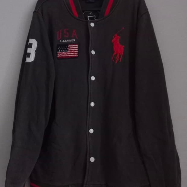 폴로 POLO 빅포니 성조기 USA 집업 바시티 자켓 105/XL