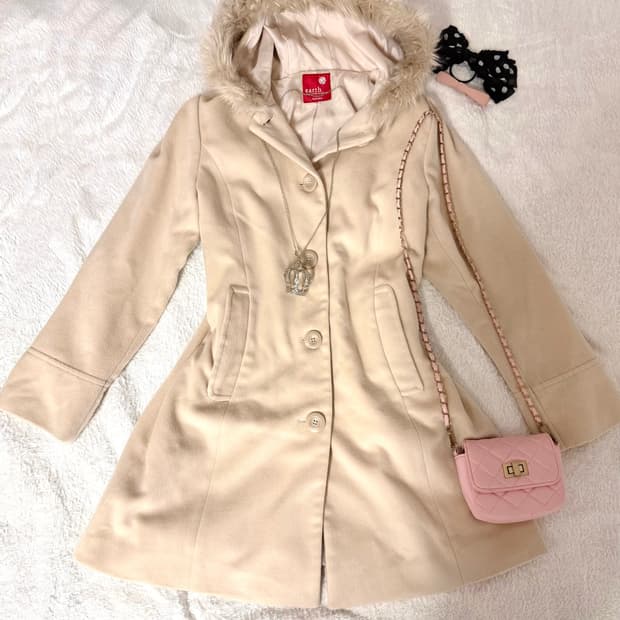 라떼갸루 히메갸루 러블리 코트 일본빈티지 로리타 로걀 달천깔 히메카지