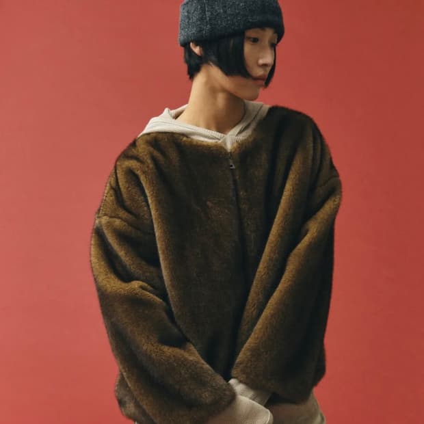 플리즈프로젝트 숏 퍼 자켓 코요테