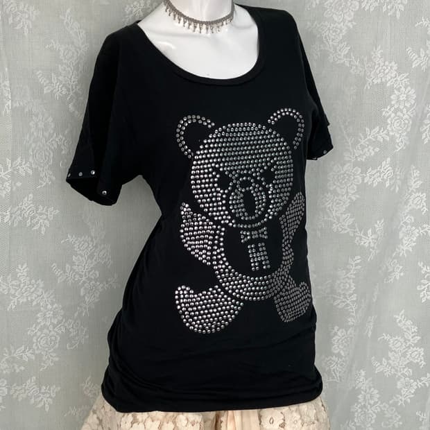 히스테릭글래머 스터드 히스베어 반팔 갸루 y2k287