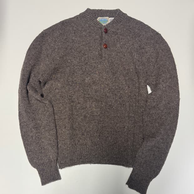 희귀!! 오리지널 미국 빈티지 로얄 밀스미스 풀오버 반집업 니트