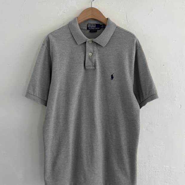 Polo 폴로 랄프로렌 그레이 커스텀핏 코튼 PK 카라티셔츠