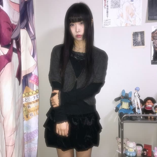 엑시즈팜 레이스탑+볼레로 코디세트