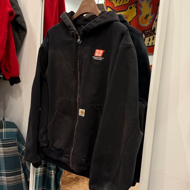 00s Carhartt 칼하트 덕 액티브 페이딩 후드 워크 자켓