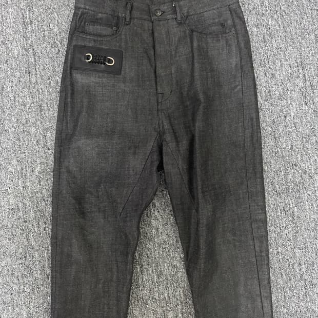 릭오웬스 아카이브 키링 왁스코팅 새깅팬츠