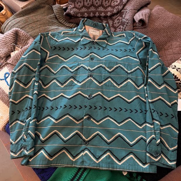 라디올 made in japan 코듀로이 에스닉 셔츠