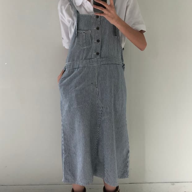 일본빈티지 히코리 데님 원피스
