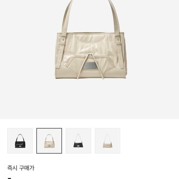 마뗑킴 투웨이 스트랩 스퀘어 백 베이지