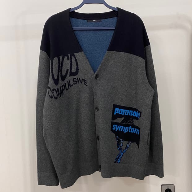 한섬 시스템옴므 그래픽 가디건