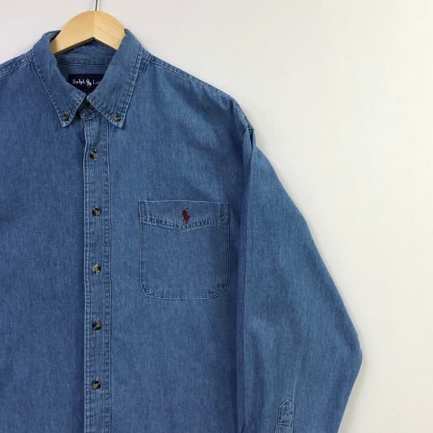 XL 폴로 데님 셔츠