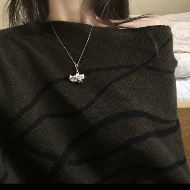 사은품 핸드메이드 실버 목걸이 