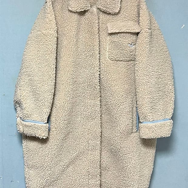 아디다스 코지 셔파 롱자켓 뽀글이 양털자켓 S 90 55