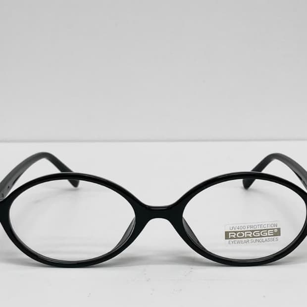 RORGGE®  블랙 라운드형 긱시크 뿔테 안경