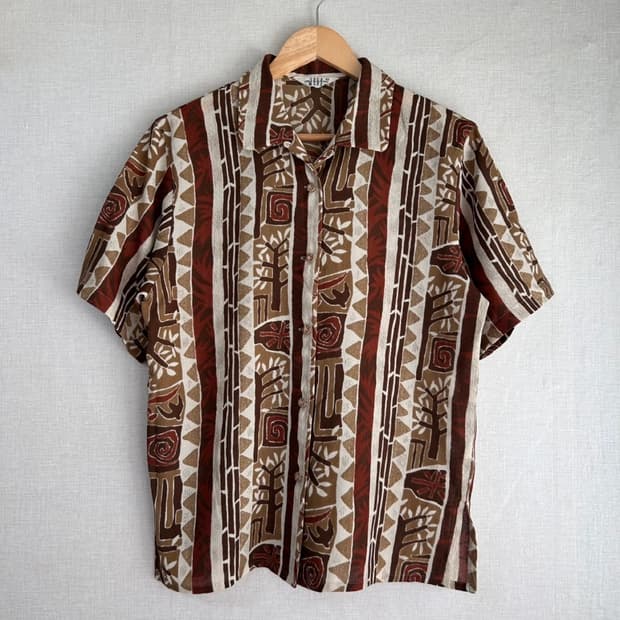 Vintage Ethnic Brown Shirts