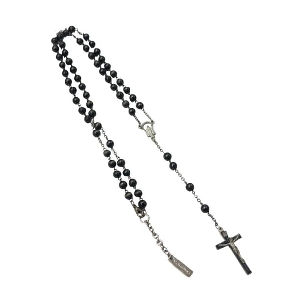 돌체앤가바나 로자리아 실버 묵주 목걸이