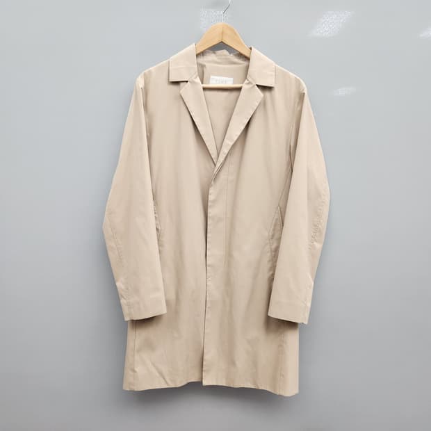 타임옴므 히든버튼 백슬릿 트렌치코트