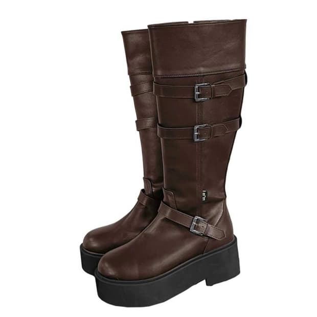 애즈온 마야 부츠 롱 브라운 