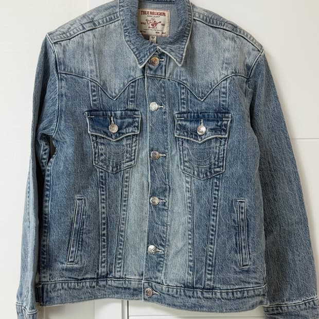 트루릴리젼 PAINTED HS OVERSIZED JIMMY JKT 데님