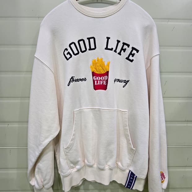 GOOD LIFE 크루넥 맨투맨 아이보리