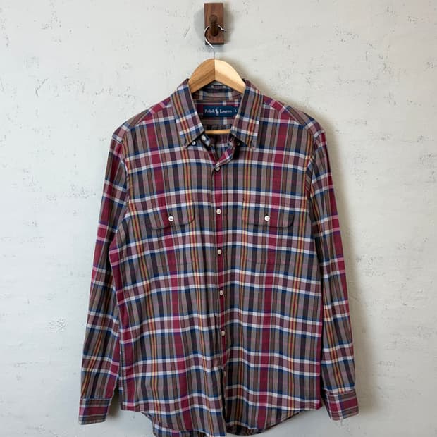 폴로랄프로렌 빈티지 투포켓 체크셔츠