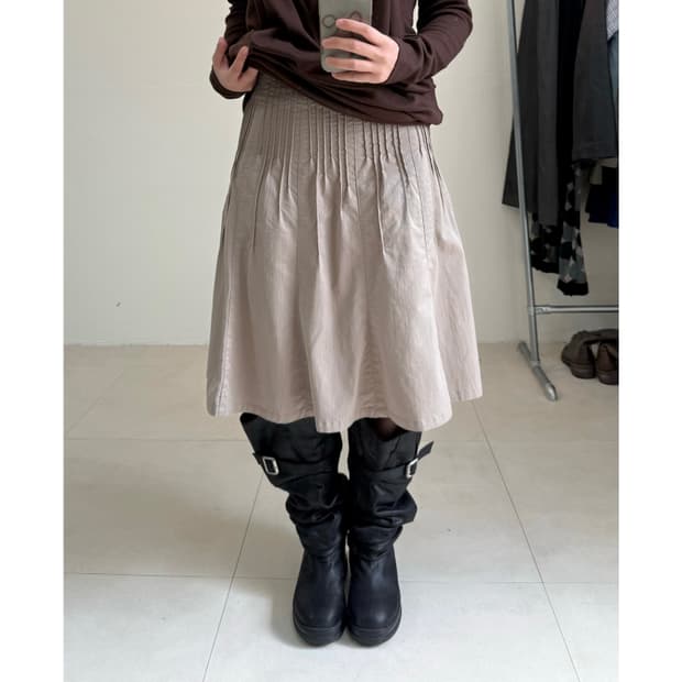 빈티지 미디 스커트