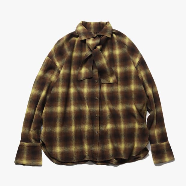 B:MING BY BEAMS - CHECK TIE SHIRT