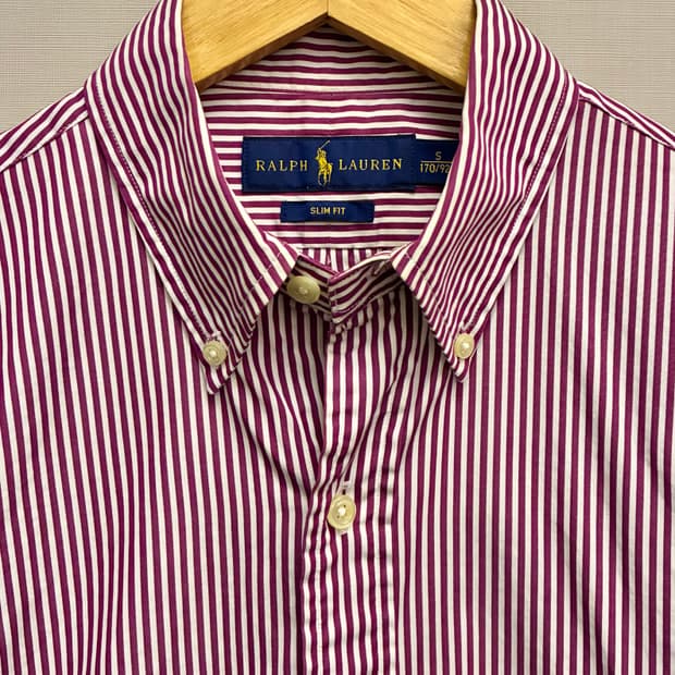 (S/97)폴로랄프로렌 스트라이프 코튼 버튼다운 셔츠 