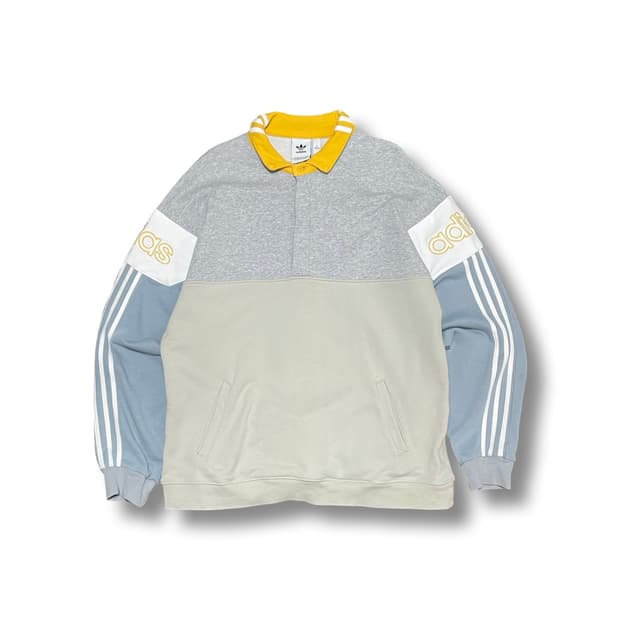 [XL] 아디다스 컬러블록 카라넥 맨투맨 티셔츠