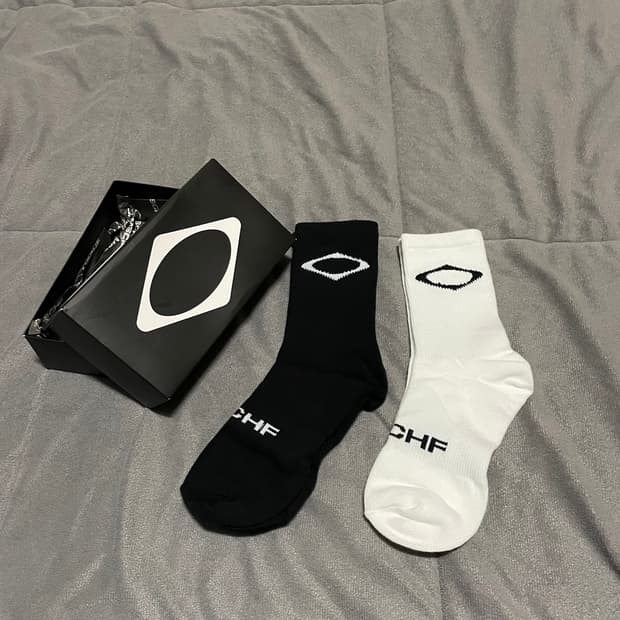미스치프 양말 블랙/화이트 새상품