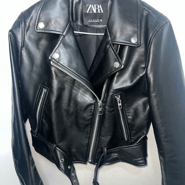자라 여성 라이더 레더 자켓